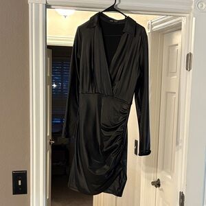 SHEIN Black Long Sleeve Dress